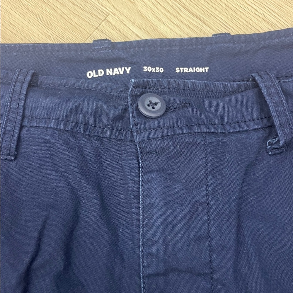 Old Navy Dark Blue Straight Pants - Picture 2 of 3